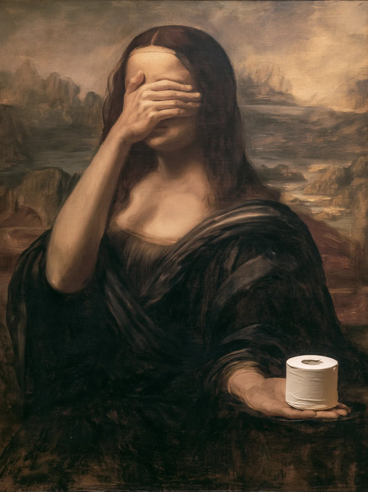 Mona Lisa Toilet Paper Wall Art Decor - Wall Art Decor - front view