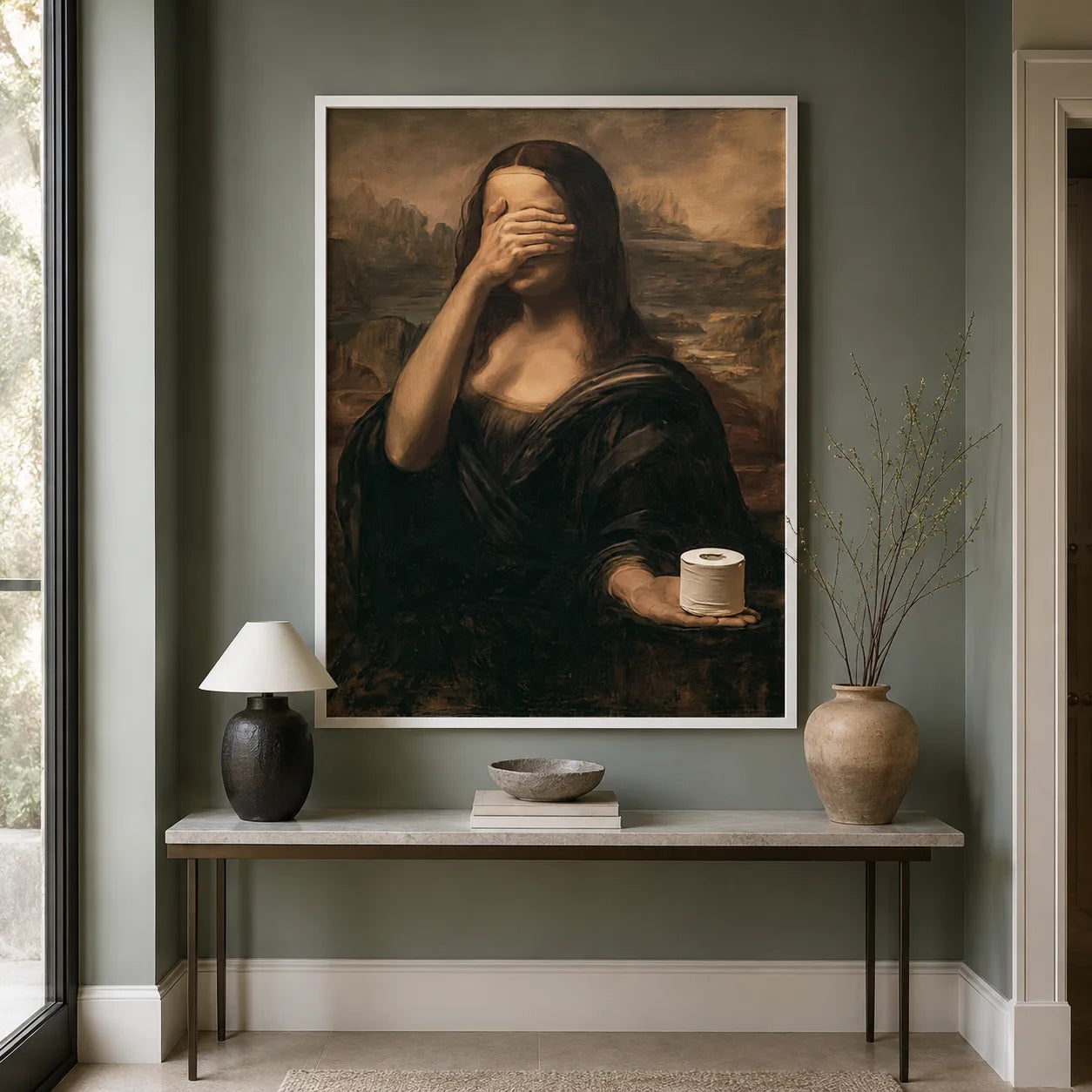 Mona Lisa Toilet Paper Wall Art Decor - Wall Art Decor - styled