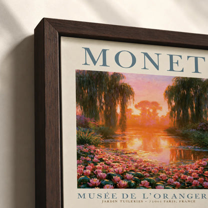 Monet Water Lily Sunset Wall Art Decor - Wall Art Decor - packaging