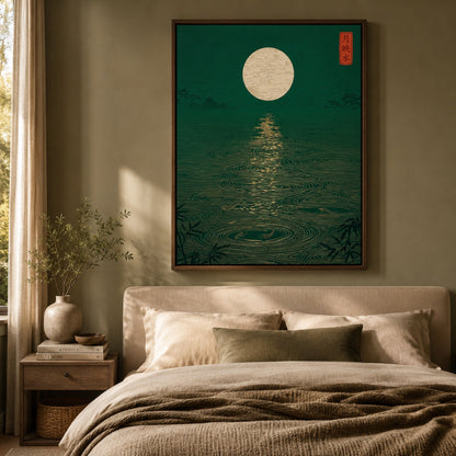 Moonlit Koi Pond Wall Art Decor preview 4
