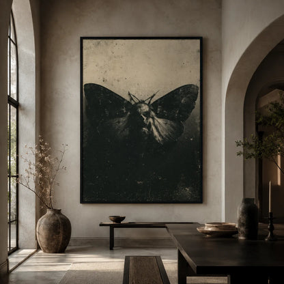 Moth Dark Academia Wall Art Decor - Wall Art Decor - close up