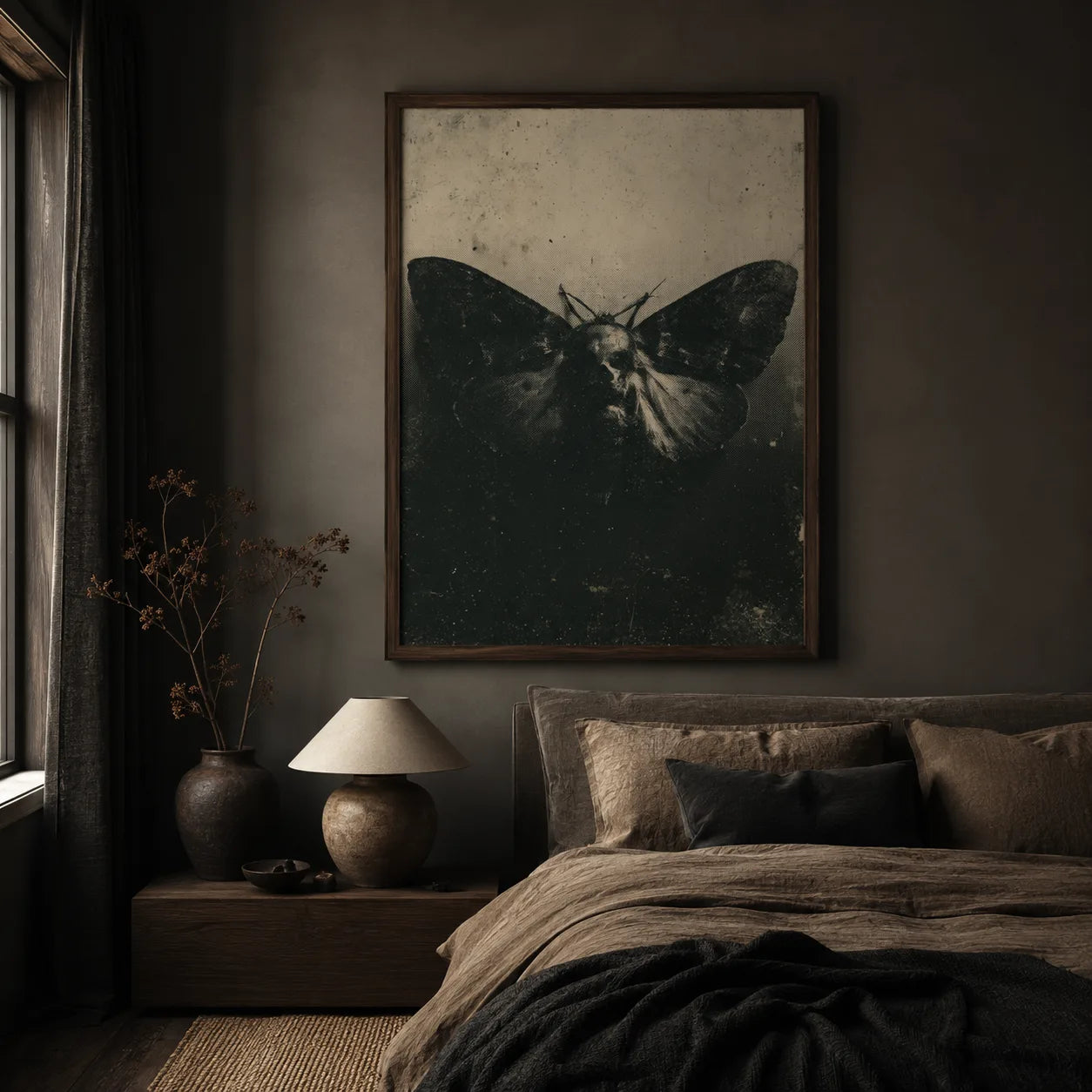 Moth Dark Academia Wall Art Decor - Wall Art Decor - detail