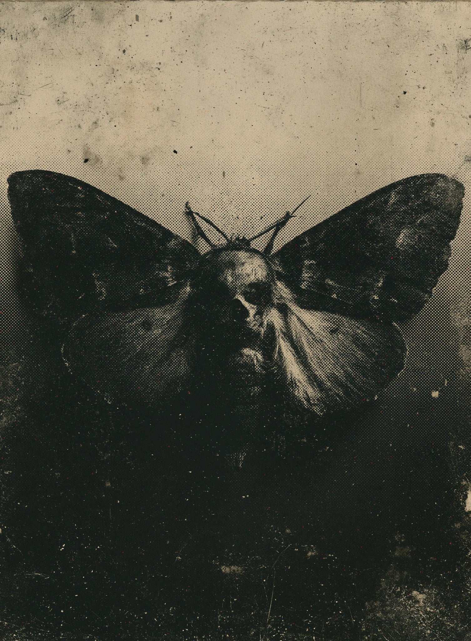 Moth Dark Academia Wall Art Decor - Wall Art Decor - front view