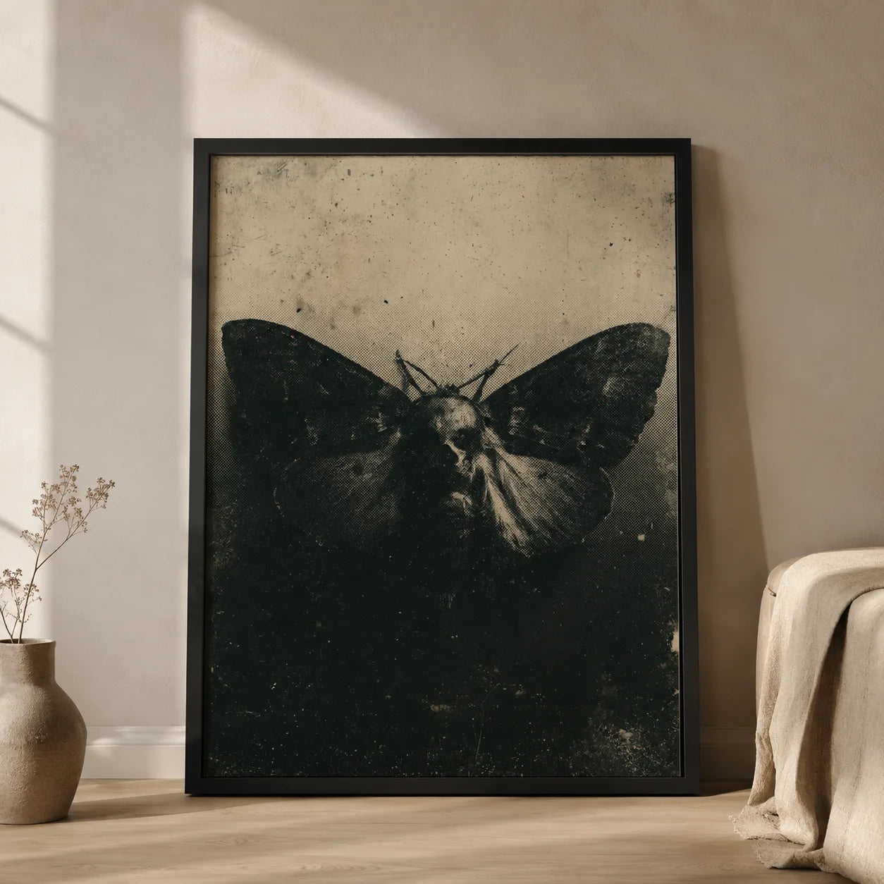 Moth Dark Academia Wall Art Decor - Wall Art Decor - side view