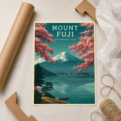 Mount Fuji Japan Wall Art Decor - Wall Art Decor - back view