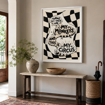 My Monkeys My Circus Wall Art Decor - Wall Art Decor - alternate angle