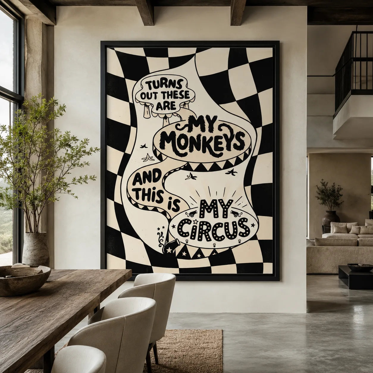 My Monkeys My Circus Wall Art Decor - Wall Art Decor - close up