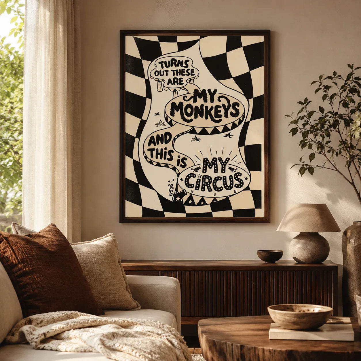 My Monkeys My Circus Wall Art Decor - Wall Art Decor - in use
