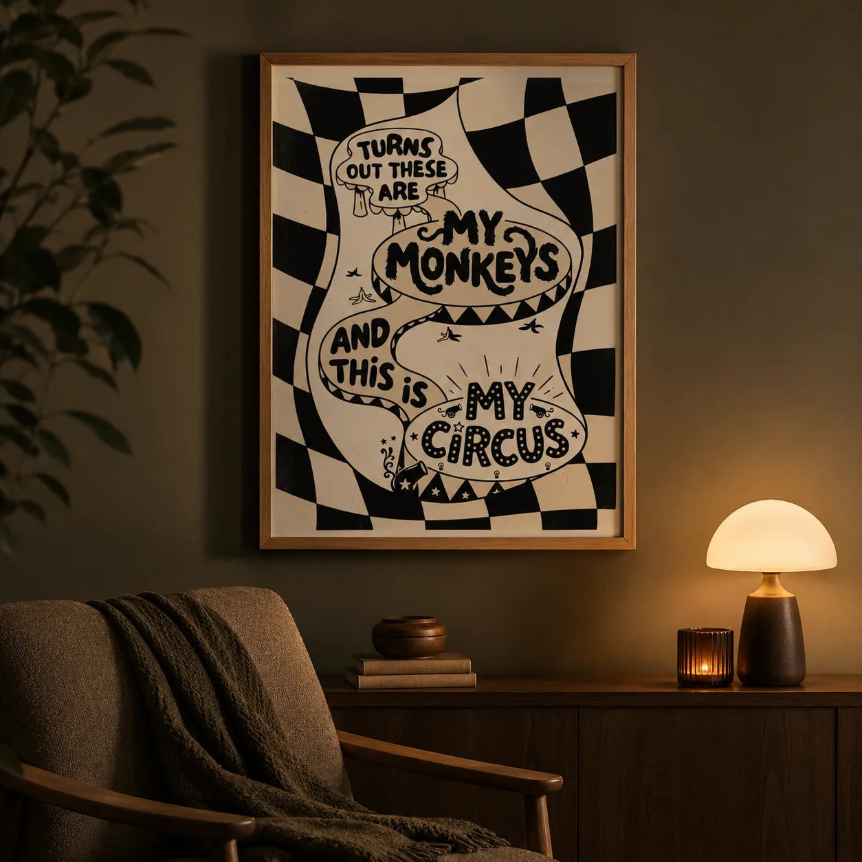 My Monkeys My Circus Wall Art Decor - Wall Art Decor - lifestyle