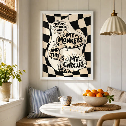 My Monkeys My Circus Wall Art Decor - Wall Art Decor - styled