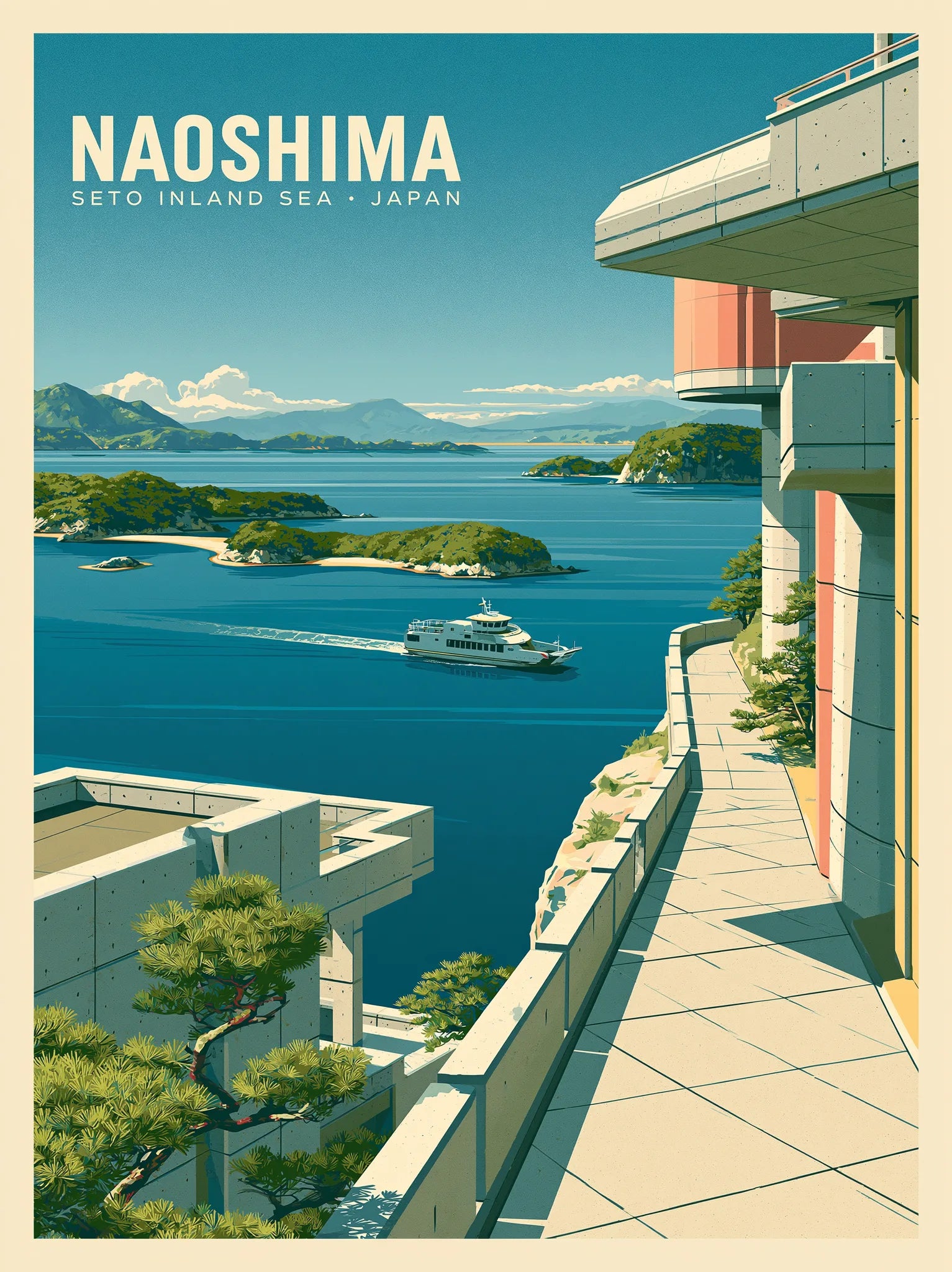 Naoshima Seto Inland Sea Wall Art Decor - Wall Art Decor - front view