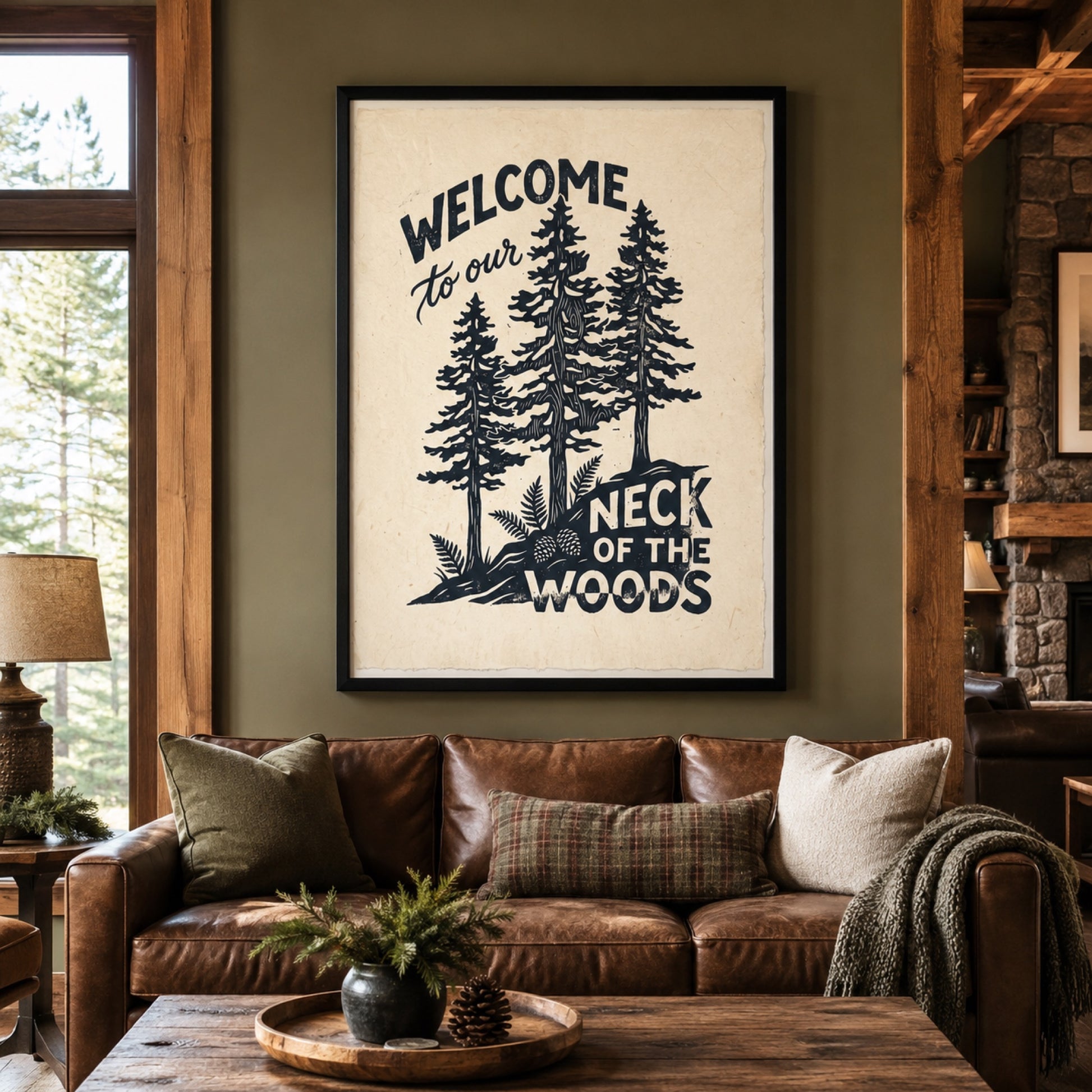 Neck of the Woods Pines Wall Art Decor preview 3