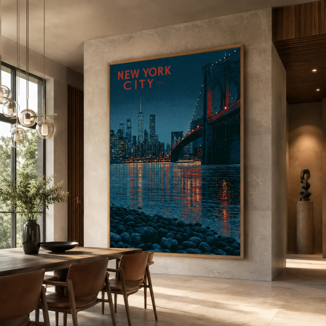 New York City Skyline Wall Art Decor - Wall Art Decor - close up