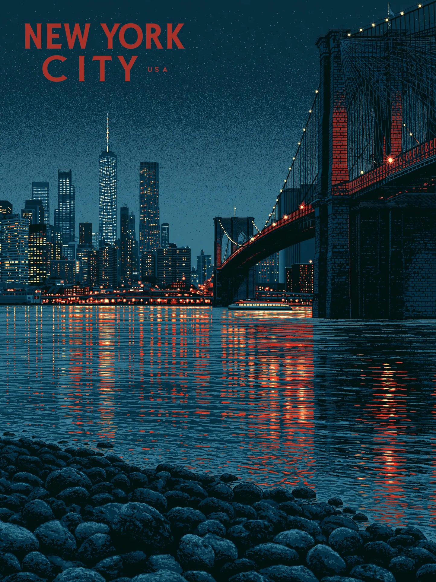 New York City Skyline Wall Art Decor - Wall Art Decor - front view