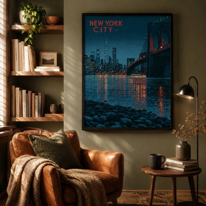 New York City Skyline Wall Art Decor - Wall Art Decor - in use