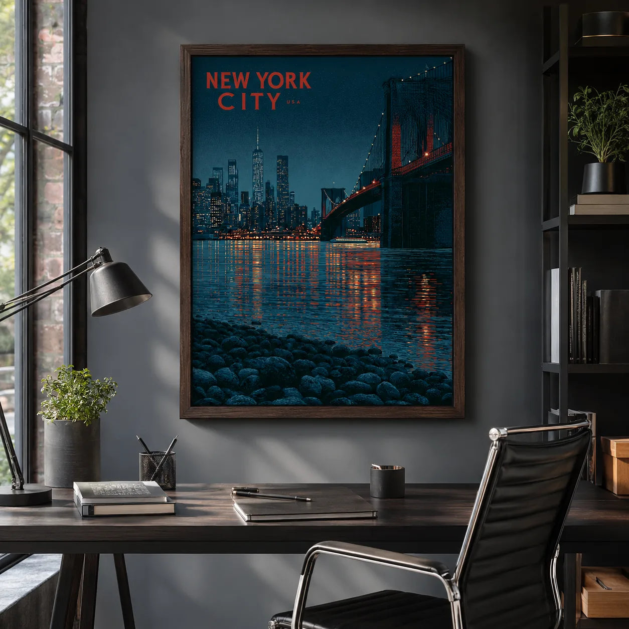 New York City Skyline Wall Art Decor - Wall Art Decor - styled