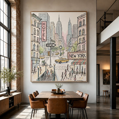 New York City Watercolor Sketch Wall Art Decor – preview 7