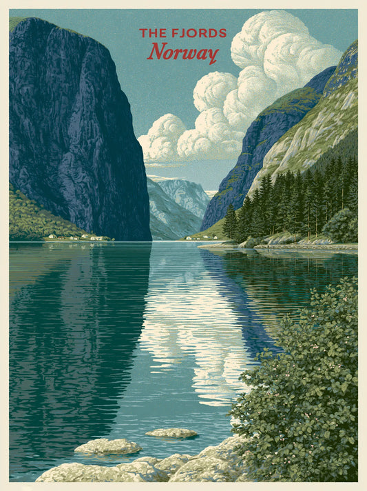 Norway Fjords Vintage Wall Art Decor - Wall Art Decor - front view