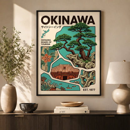 Okinawa Japan Vintage Travel Wall Art Decor preview 10