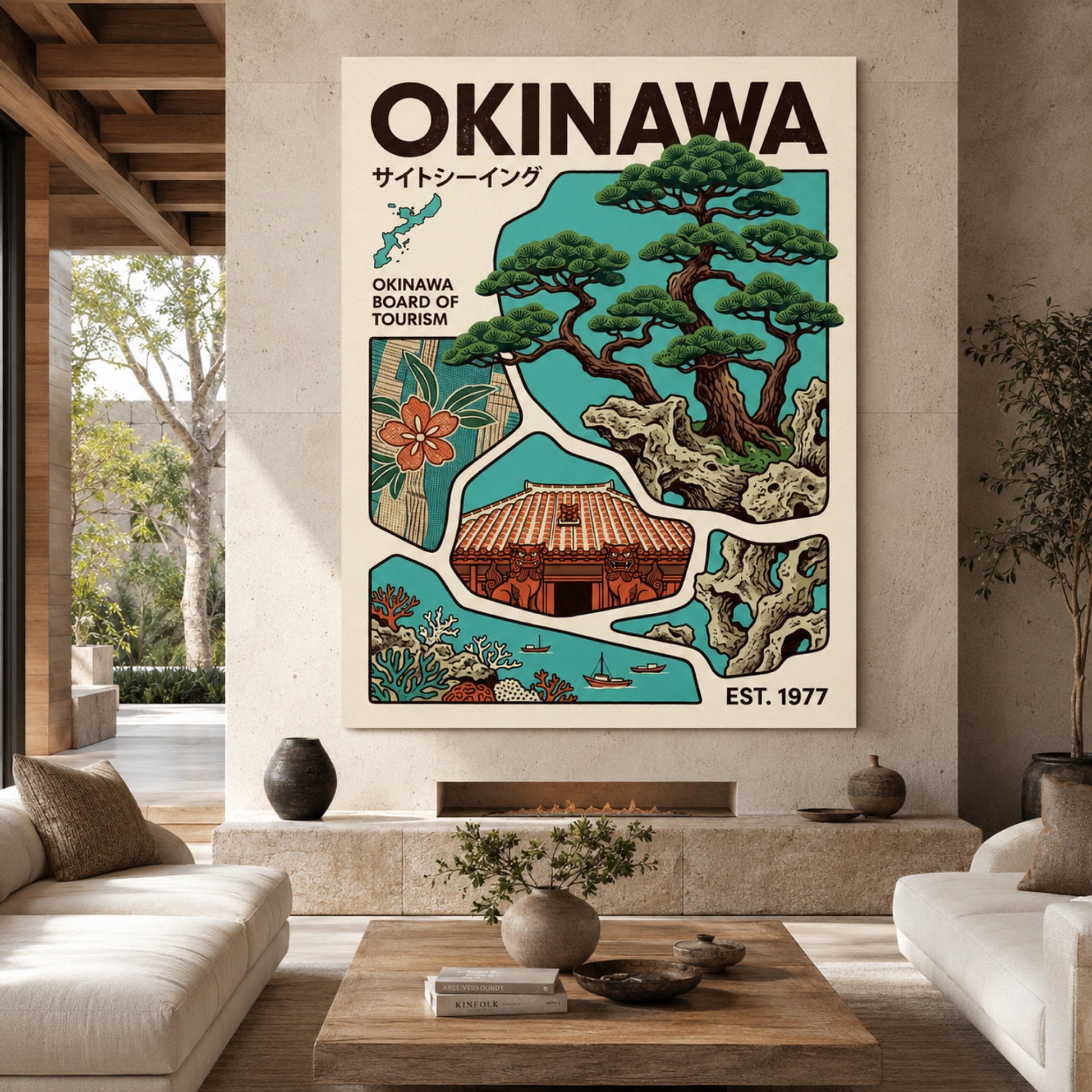 Okinawa Japan Vintage Travel Wall Art Decor preview 6