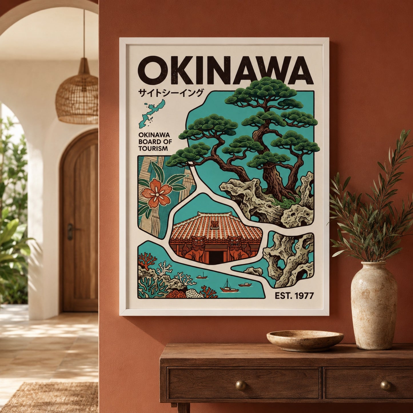 Okinawa Japan Vintage Travel Wall Art Decor preview 7