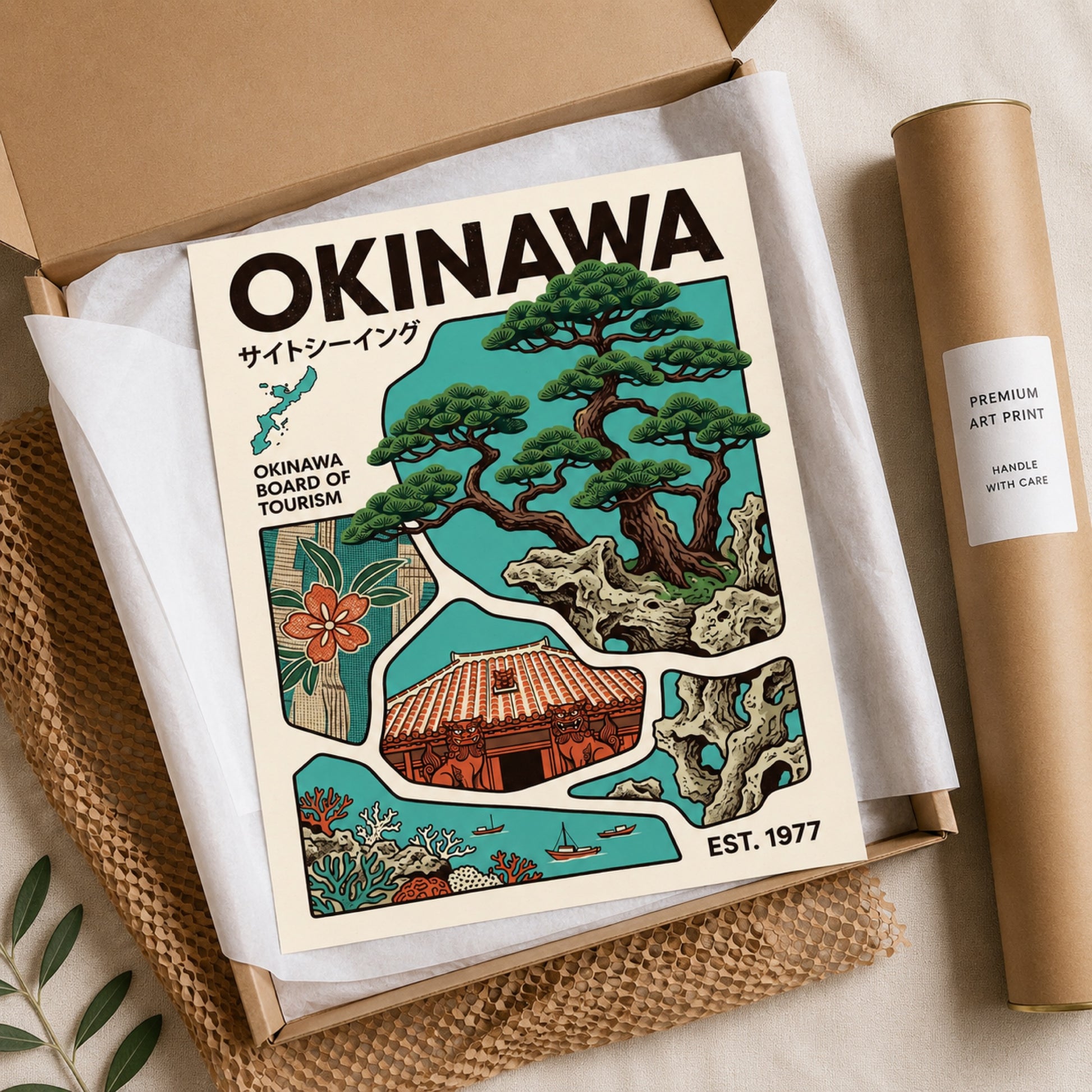 Okinawa Japan Vintage Travel Wall Art Decor preview 9
