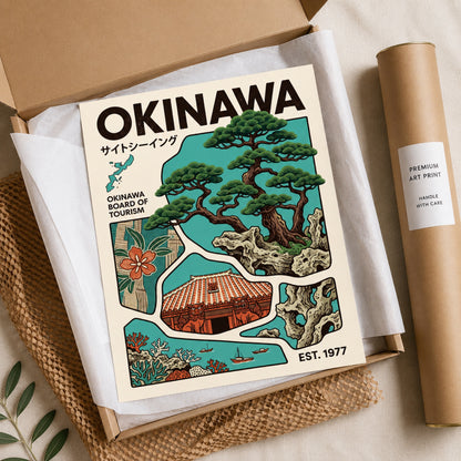 Okinawa Japan Vintage Travel Wall Art Decor preview 9