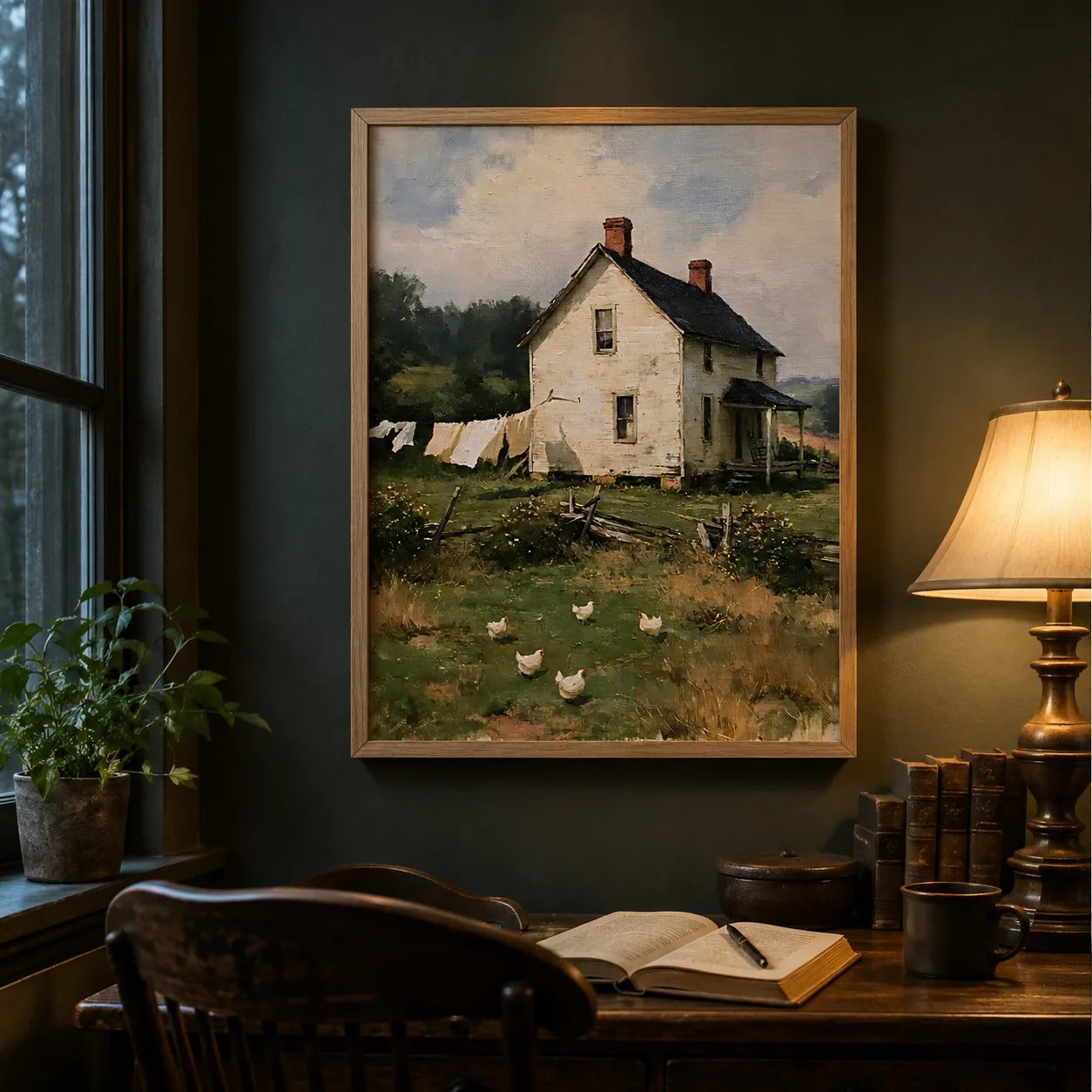 Old Farmhouse Chickens Wall Art Decor - Wall Art Decor - lifestyle