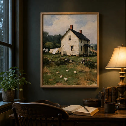 Old Farmhouse Chickens Wall Art Decor - Wall Art Decor - lifestyle
