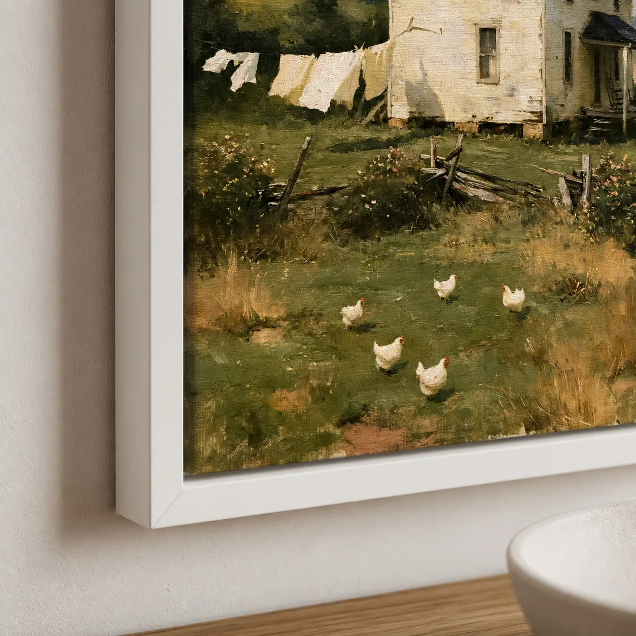 Old Farmhouse Chickens Wall Art Decor - Wall Art Decor - packaging