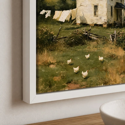 Old Farmhouse Chickens Wall Art Decor - Wall Art Decor - packaging