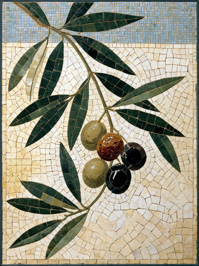 Olive Branch Mosaic Wall Art Decor