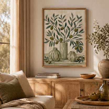 Olive Branches Still Life Botanical Wall Art Decor preview 5