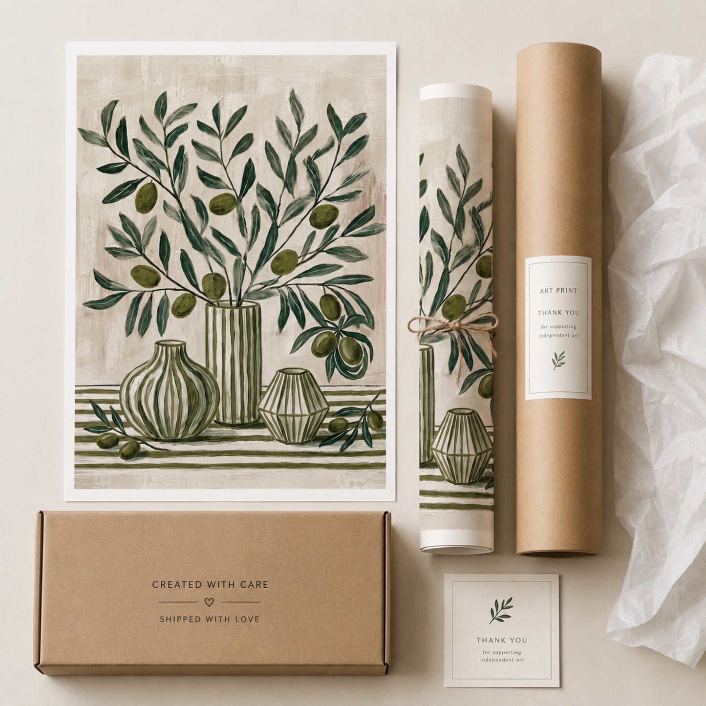 Olive Branches Still Life Botanical Wall Art Decor preview 9