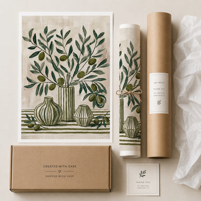 Olive Branches Still Life Botanical Wall Art Decor preview 9