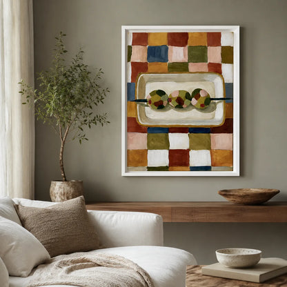 Olive Skewer Still Life Wall Art Decor - Wall Art Decor - alternate angle