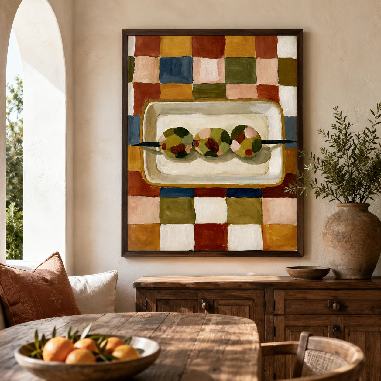Olive Skewer Still Life Wall Art Decor - Wall Art Decor - detail