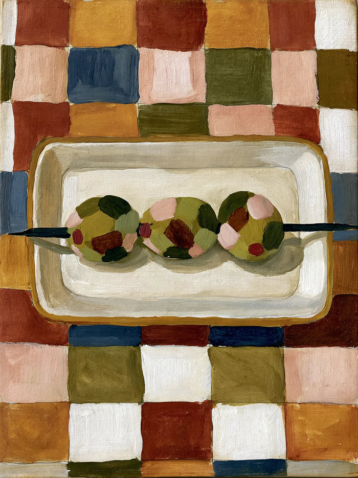 Olive Skewer Still Life Wall Art Decor