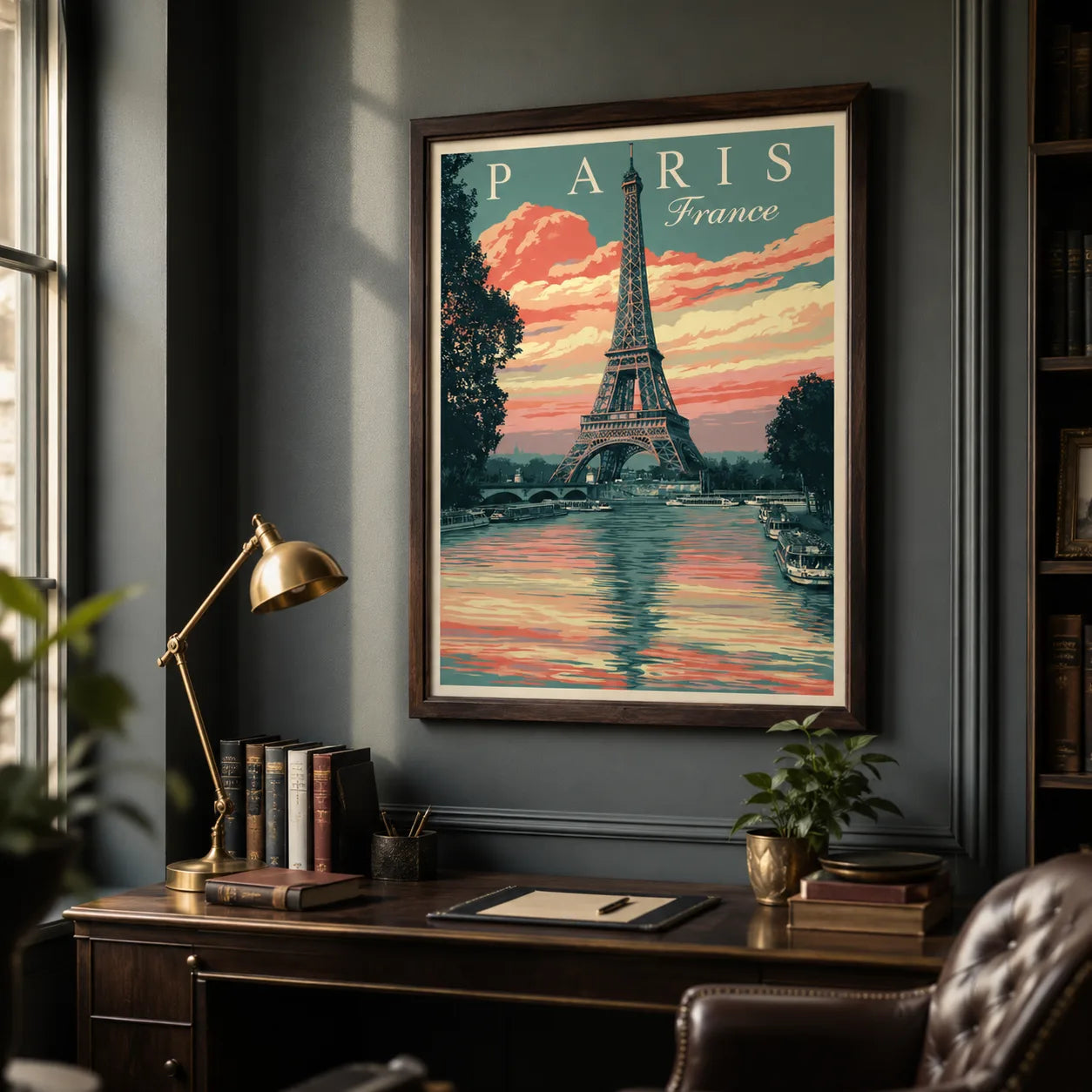 Paris Eiffel Tower Wall Art Decor - Wall Art Decor - alternate angle
