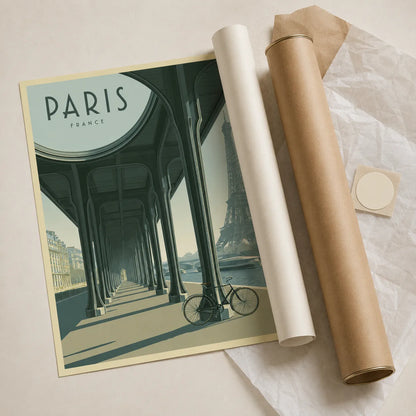 Paris Eiffel Tower Wall Art Decor - Wall Art Decor - back view