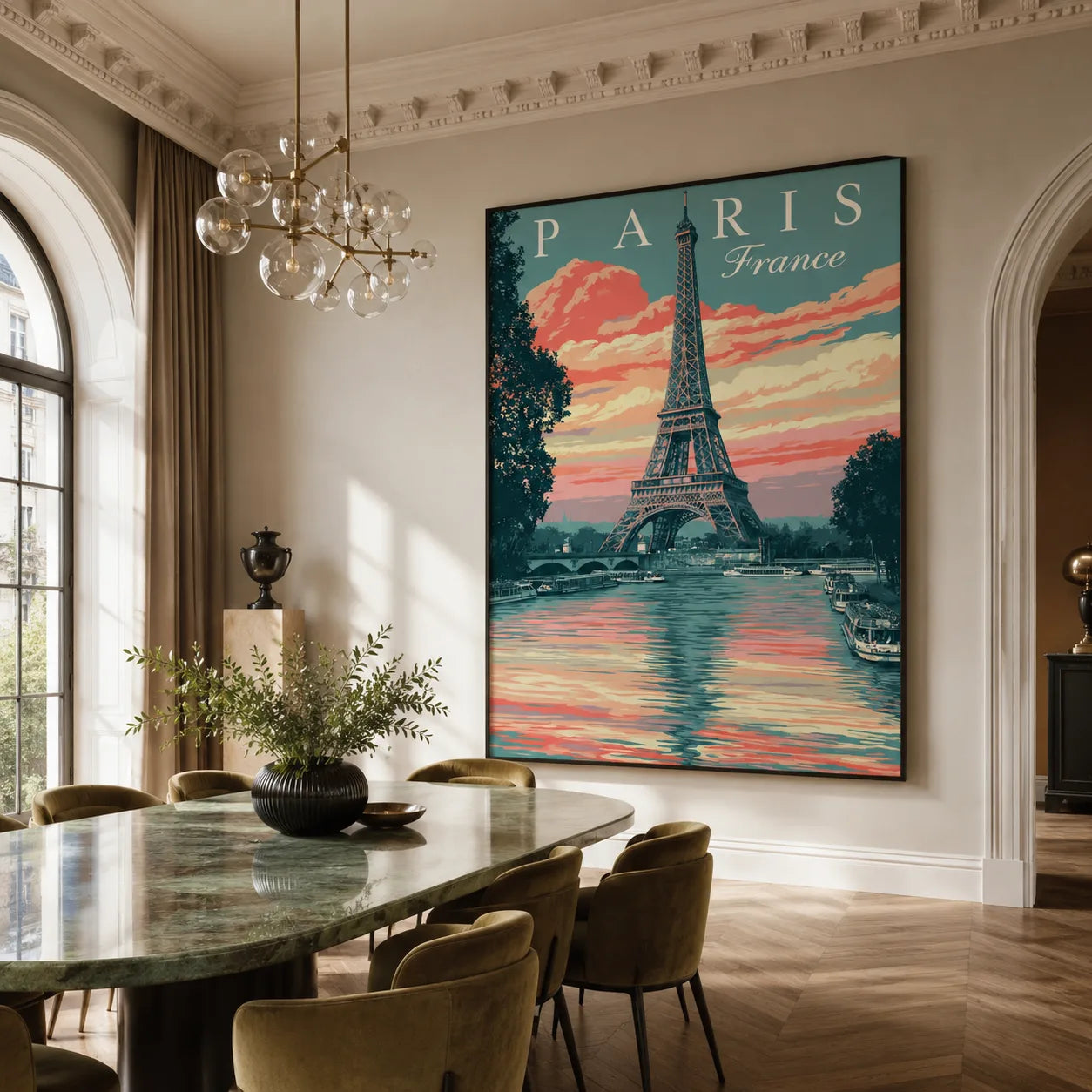 Paris Eiffel Tower Wall Art Decor - Wall Art Decor - close up