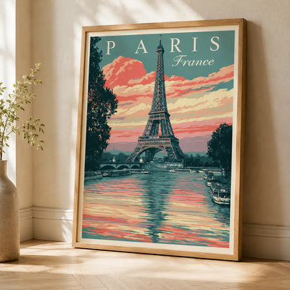 Paris Eiffel Tower Wall Art Decor - Wall Art Decor - side view