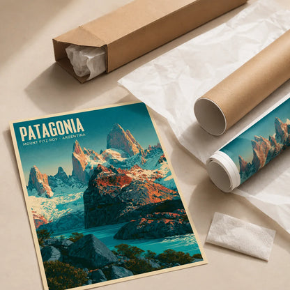 Patagonia Mount Fitz Roy Wall Art Decor - Wall Art Decor - back view