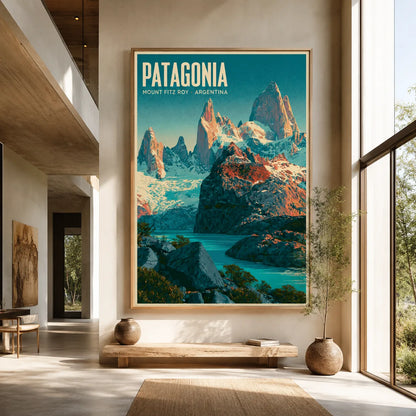Patagonia Mount Fitz Roy Wall Art Decor - Wall Art Decor - close up