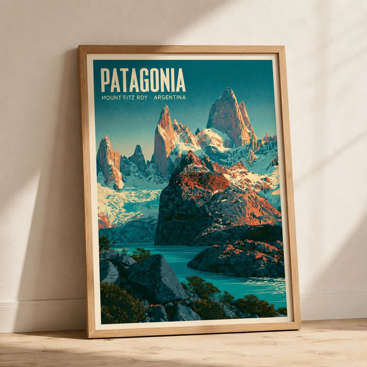 Patagonia Mount Fitz Roy Wall Art Decor - Wall Art Decor - side view