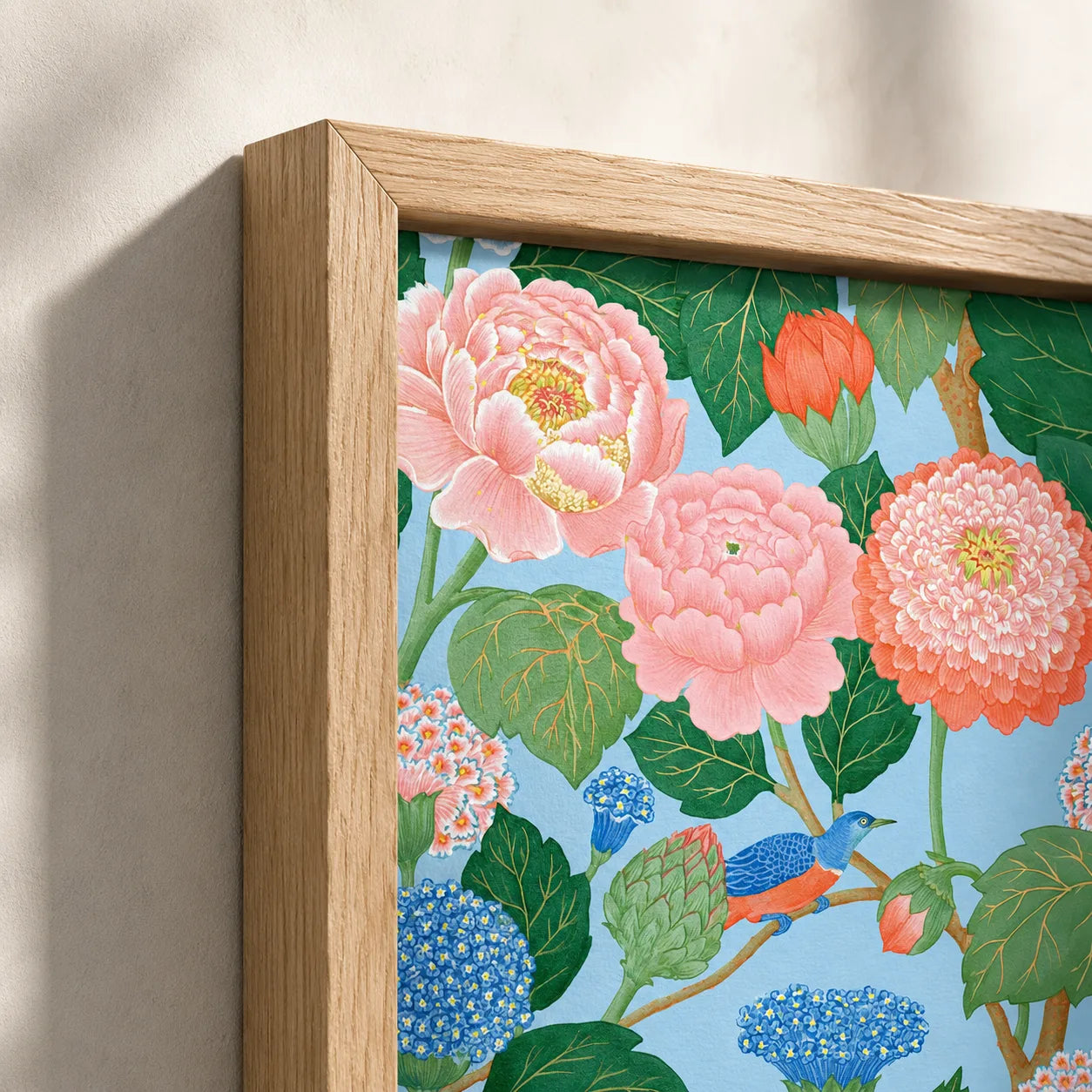 Peony Garden Bird Wall Art Decor - Wall Art Decor - packaging