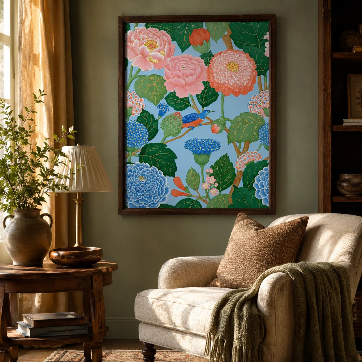 Peony Garden Bird Wall Art Decor - Wall Art Decor - view 16