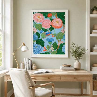 Peony Garden Bird Wall Art Decor - Wall Art Decor - view 18