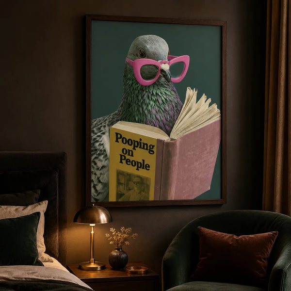 Pigeon Pooping on People Wall Art Decor