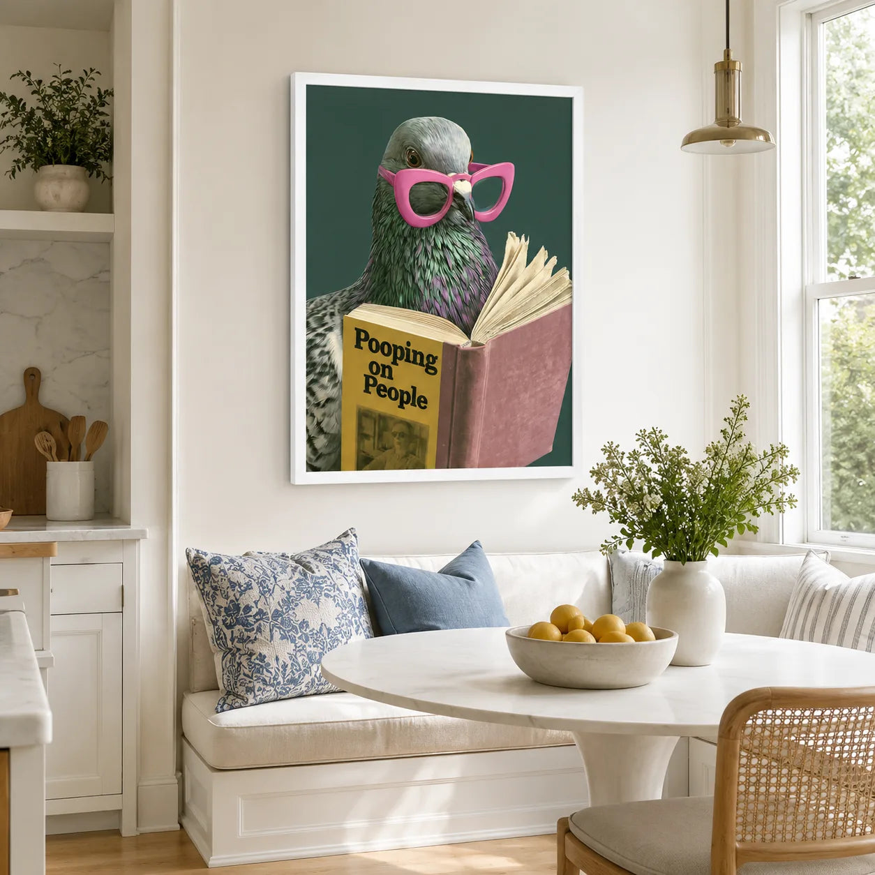 Pigeon Pooping on People Wall Art Decor - Wall Art Decor - styled